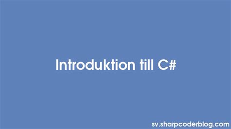 Arbeta med lista\\<T> – Introduktion till C#-självstudie - C